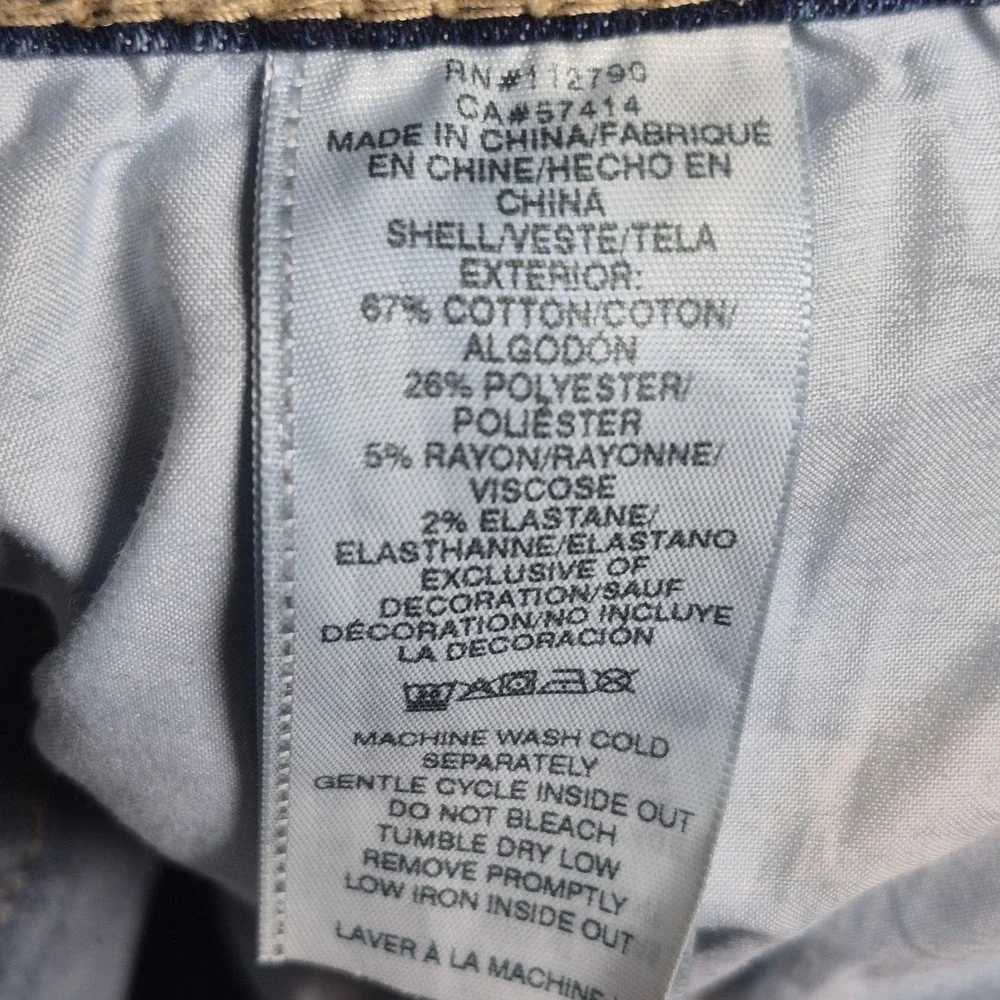 True Religion Geno Relaxed Slim Jeans Mens 33 Blue Gold Stitch Flap Pocket